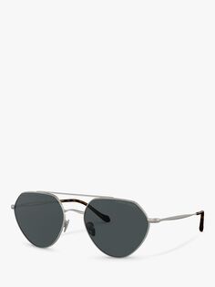 Женские солнцезащитные очки нестандартной формы Giorgio Armani AR6111, матовый бронзовый/серый