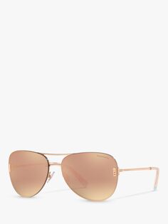 Женские солнцезащитные очки-авиаторы Tiffany &amp; Co TF3066, красно-бордовый/золотой