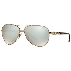 Tiffany &amp; Co TF3049B Солнцезащитные очки-авиаторы, золото/серебро