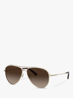 Женские солнцезащитные очки-авиаторы Tiffany &amp; Co TF3062, золотисто-коричневый с градиентом
