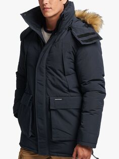 Парка Everest с капюшоном из искусственного меха Superdry, Eclipse Navy