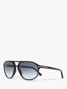 TOM FORD FT0447 Jacob Солнцезащитные очки-авиаторы с градиентом, черные/синие