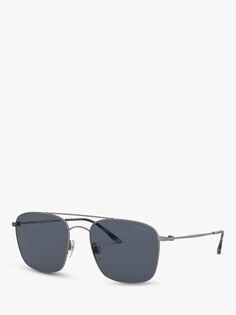 Мужские квадратные солнцезащитные очки Giorgio Armani AR6080, матовая бронза