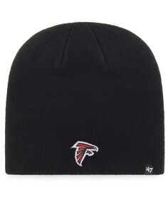 Мужская черная вязаная шапка с логотипом Atlanta Falcons Primary &apos;47 Brand