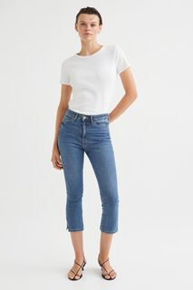 Высокие укороченные джинсы скинни H&amp;M, синий деним H&M