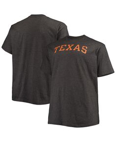 Мужская темно-серая футболка с логотипом Texas Longhorns Big and Tall Arch Team Champion