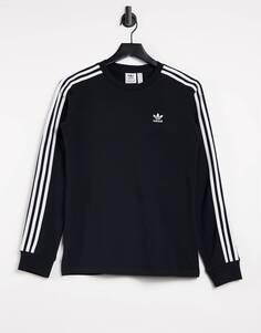 Футболка с длинным рукавом Adidas Originals Adicolor Three Stripe, черный