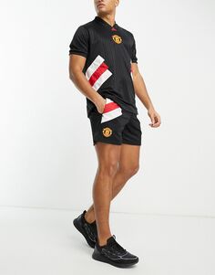 Черные шорты adidas Football Manchester United FC Icons