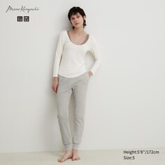 HEATTECH Очень теплые шерстяные брюки вафельного цвета Uniqlo, серый