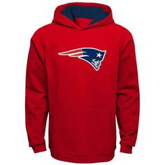 Молодежный красный пуловер с капюшоном New England Patriots Fan Gear Prime Outerstuff