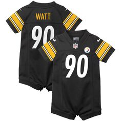 Младенец Nike T.J. Джерси-комбинезон Watt Black Pittsburgh Steelers Game Nike