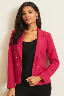 Индивидуальный пиджак в стиле милитари с пуговицами Lipsy, розовый
