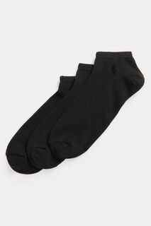 3 пары черных носков с логотипом Polo Ralph Lauren, черный