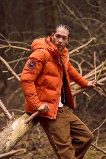Пуховик Everest с капюшоном Superdry, оранжевый