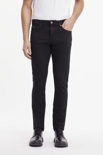 Черные джинсы приталенного кроя Calvin Klein, черный