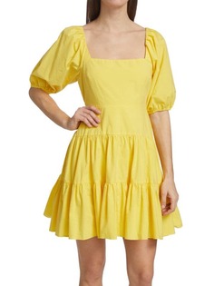 Мини-платье карли Tanya Taylor Yellow