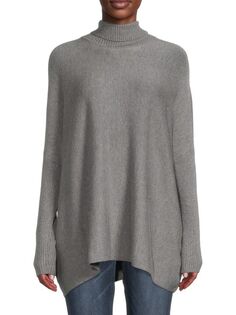 Свитер-пончо с высоким воротником Joseph A Medium heather grey