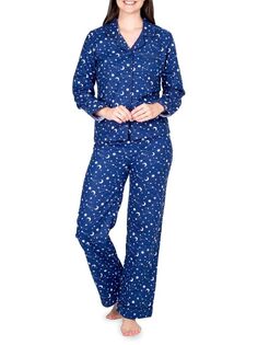 Фланелевый пижамный комплект Blis из 2 предметов Cosmic, голубой