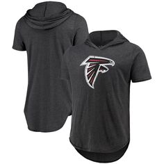 Мужская черная футболка с капюшоном и логотипом Majestic Threads Atlanta Falcons Primary Tri-Blend