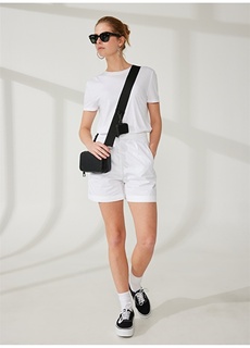 Обычные белые женские шорты с высокой талией Armani Exchange