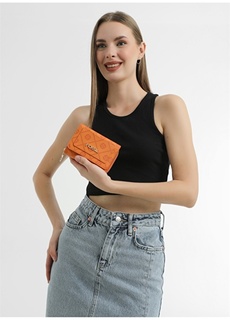 Оранжевый женский кошелек Fossil