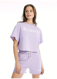 Сиреневая женская футболка с круглым вырезом Ellesse