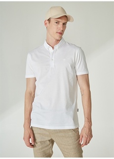 Белая мужская футболка с воротником поло Beymen Business
