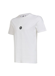 Однотонная белая мужская футболка с круглым вырезом New Balance