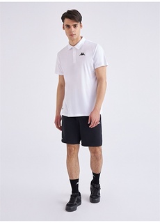 Однотонная белая мужская футболка-поло Kappa