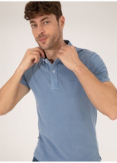 Темно-синяя мужская футболка-поло Pierre Cardin