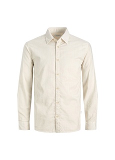 Однотонная мужская рубашка Normal кремового цвета Jack &amp; Jones