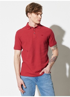 Красная мужская футболка с воротником поло Wrangler