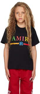 AMIRI Детская черная футболка с рисунком карандаша