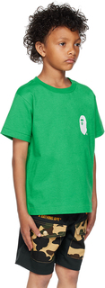 Зеленая футболка с надписью BAPE Kids