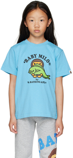 Синяя футболка BAPE Kids Milo Dolphin