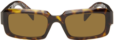 Коричневые солнцезащитные очки Symbole Prada Eyewear