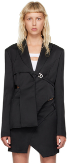 Черный пиджак со шлейками HELIOT EMIL
