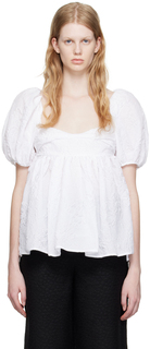 Белая блузка-сари Cecilie Bahnsen