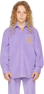 Эксклюзивная детская рубашка-талисман SSENSE с фиолетовым рисунком drew house