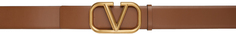 Коричневый ремень с логотипом Valentino Garavani