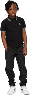 Детская черная футболка-поло с логотипом, черная Код поставщика: 761621348 Stone Island Junior