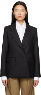 Черный пиджак с необработанными краями Victoria Beckham