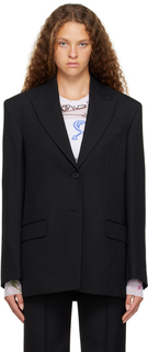 Черный пиджак с остроконечными лацканами Acne Studios