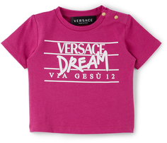 Футболка с логотипом Baby Pink Dream, фуксия Versace