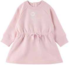 Платье с принтом Baby Pink Montage Алебастровый розовый Burberry