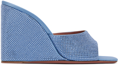 Синие босоножки на каблуке Amina Muaddi Lupita