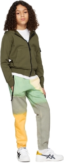 Детские разноцветные брюки для отдыха с принтом тай-дай, желтые Код поставщика: 761662523 Stone Island Junior