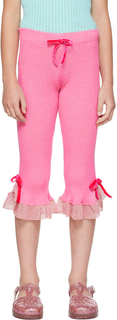 Детские розовые брюки для отдыха с бантом Cormio