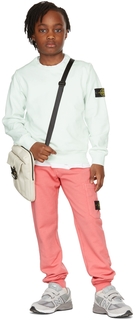 Детские розовые классические брюки для отдыха цвета фуксии Код поставщика: 61540 Stone Island Junior