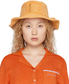 Оранжевая шляпа-ведро Le Raphia Le Bob Bandho Light Jacquemus